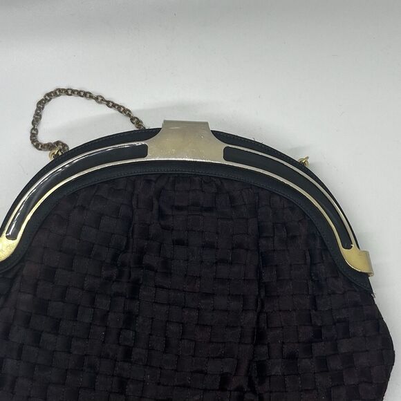 Vtg Finesse La Model Black Crossbody / Over Shoulder Bag - Picture 10 of 13